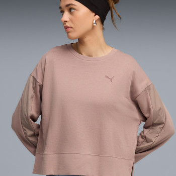 Sudadera para mujer Puma HER Relaxed Crew TR moca 69188588