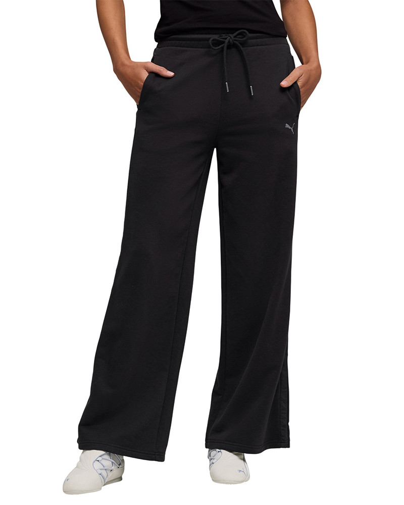 Pantalones para mujer Puma HER Comfort High-Waist Wide Leg Pants TR negros 69188901