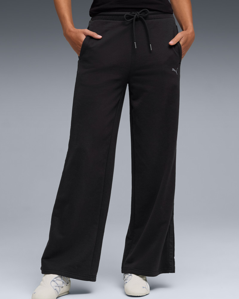 Pantalones para mujer Puma HER Comfort High-Waist Wide Leg Pants TR negros 69188901