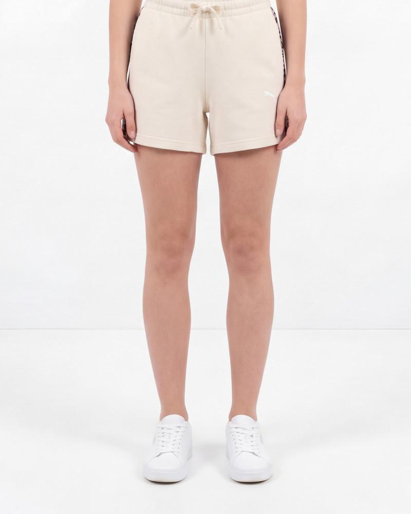 Pantalones cortos para mujer Puma ESS GRAPHIC Animal Shorts TR 5" crema 69384487