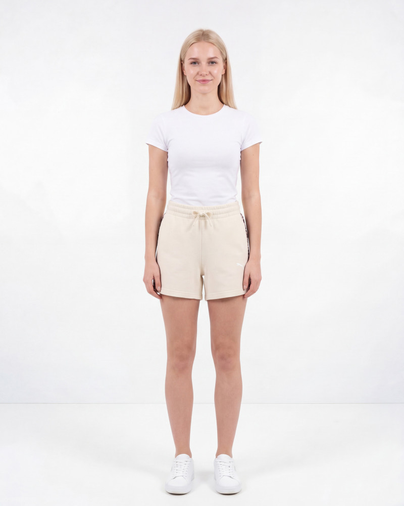 Pantalones cortos para mujer Puma ESS GRAPHIC Animal Shorts TR 5" crema 69384487