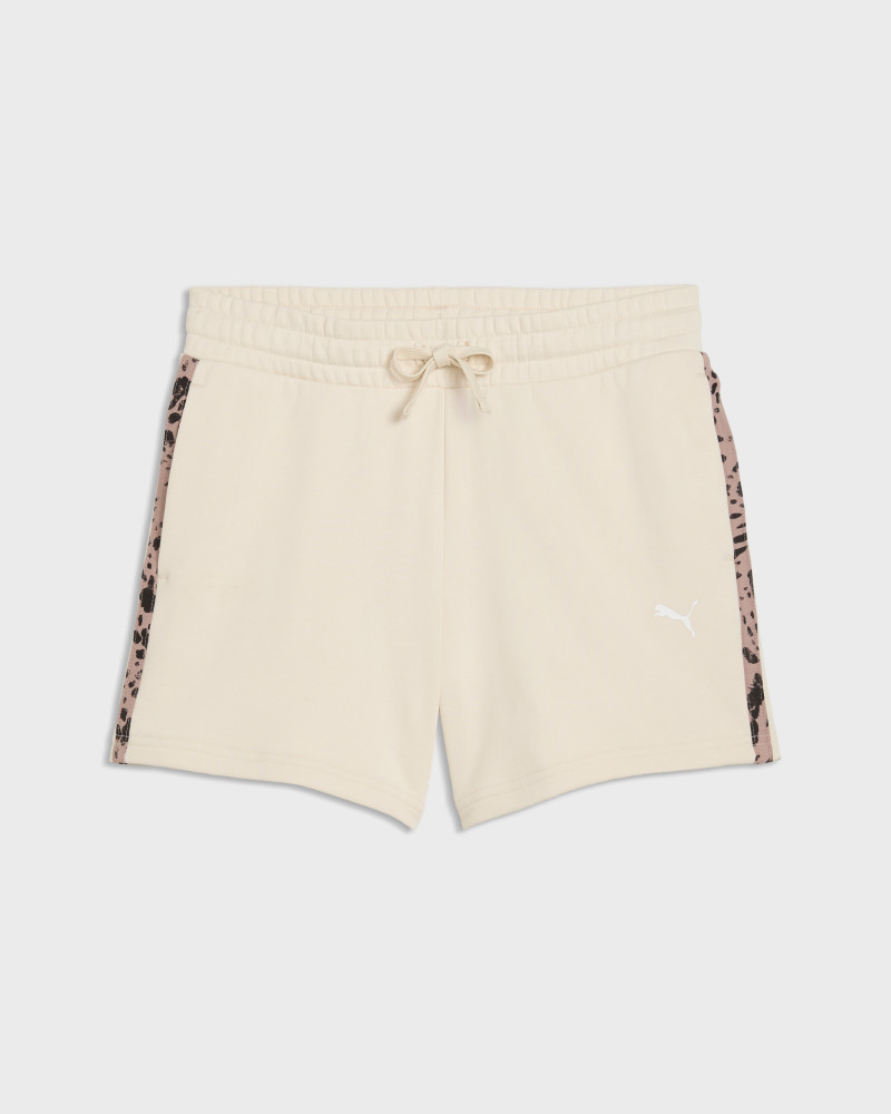 Pantalones cortos para mujer Puma ESS GRAPHIC Animal Shorts TR 5" crema 69384487
