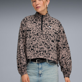Вітрівка жіноча Puma ESS GRAPHIC Animal Relaxed AOP Woven Half-Zip мокко 69246588