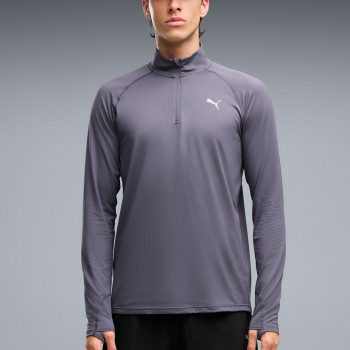 Camiseta de hombre Puma M RUN VELOCITY CLOUDSPUN 1/4 ZIP azul oscuro 52662735