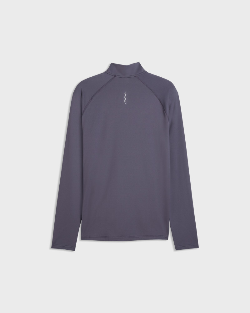 Men's T-shirt Puma M RUN VELOCITY CLOUDSPUN 1/4 ZIP dark blue 52662735