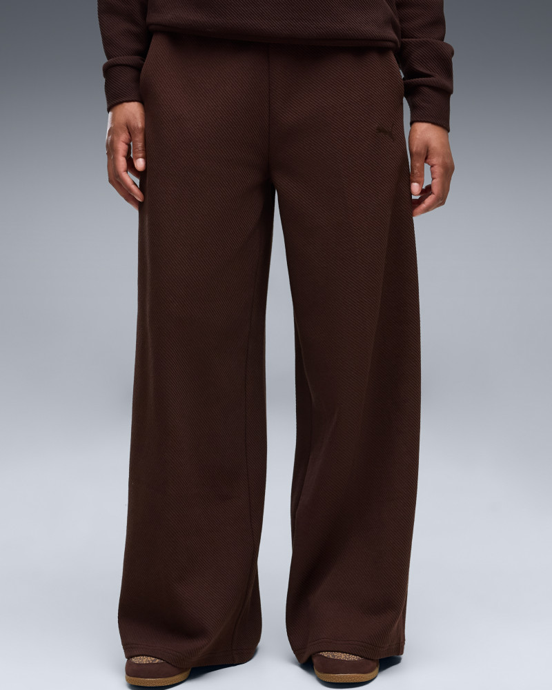Pantalones de mujer Puma CLASS Relaxed Wide Leg Pants marrones 69401333