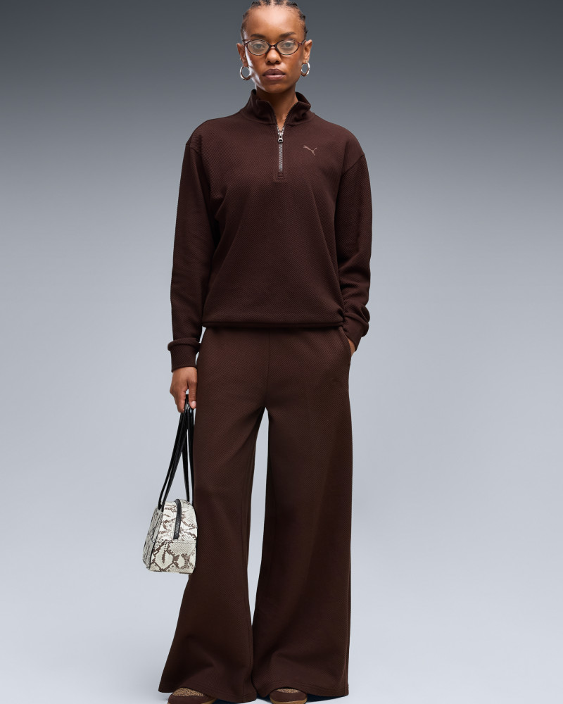 Pantalones de mujer Puma CLASS Relaxed Wide Leg Pants marrones 69401333