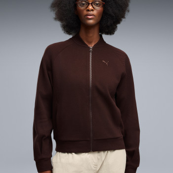 Sudadera de mujer Puma CLASS Standard Full-Zip Jacket marrón 69401533
