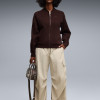 Women's sweatshirt Puma CLASS Standard Full-Zip Jacket brown 69401533
