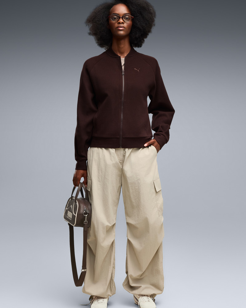 Women's sweatshirt Puma CLASS Standard Full-Zip Jacket brown 69401533