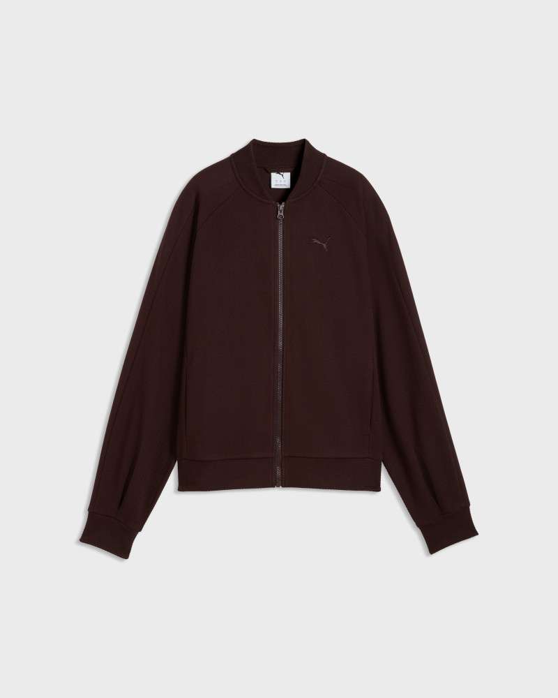 Women's sweatshirt Puma CLASS Standard Full-Zip Jacket brown 69401533