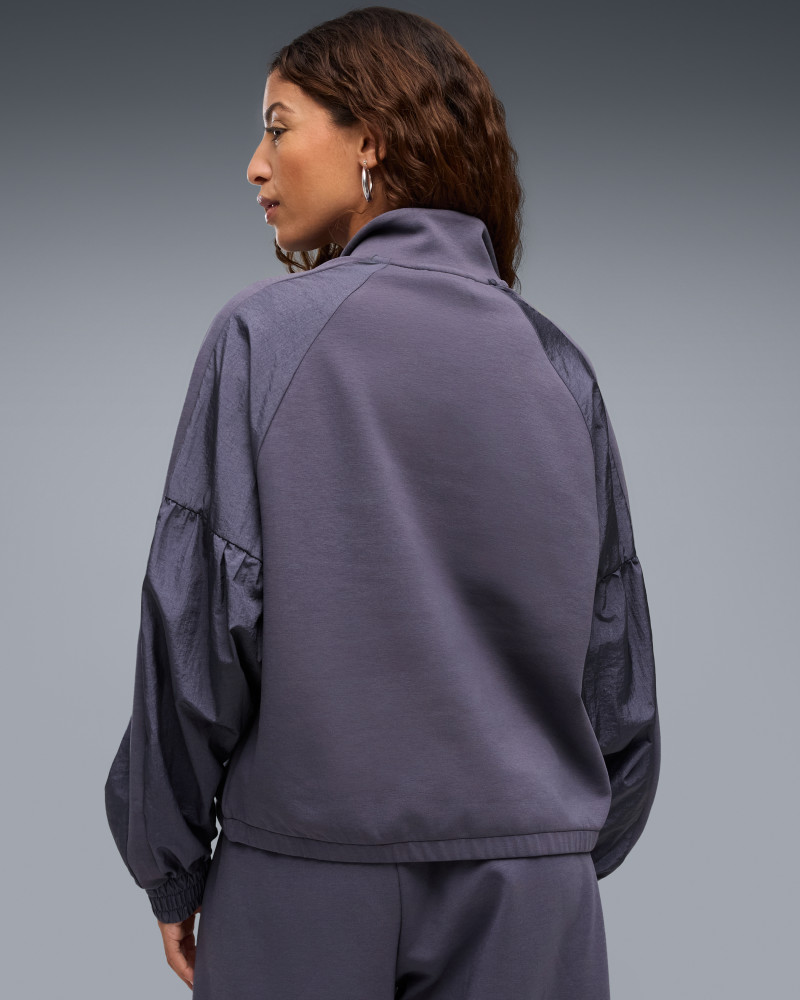Sudadera de mujer Puma HER Full-Zip Relaxed DK Jacket azul oscuro 69402335