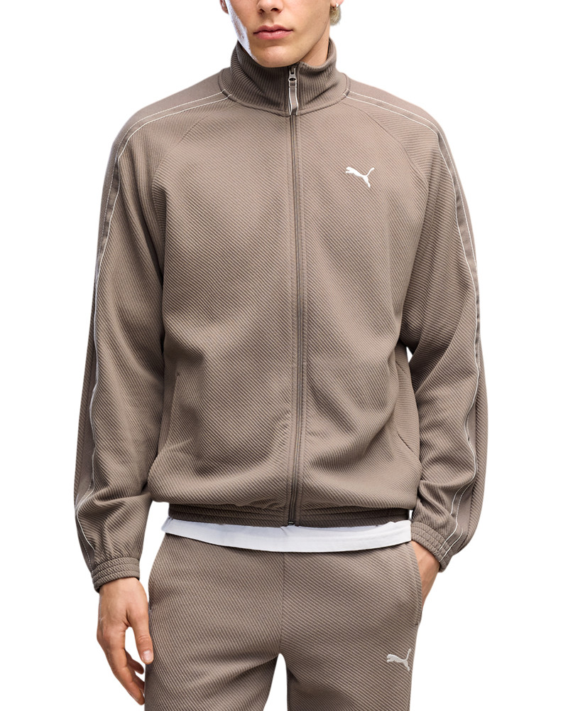 Sudadera de hombre Puma CLASS Relaxed Material Track Jacket beige 69429881