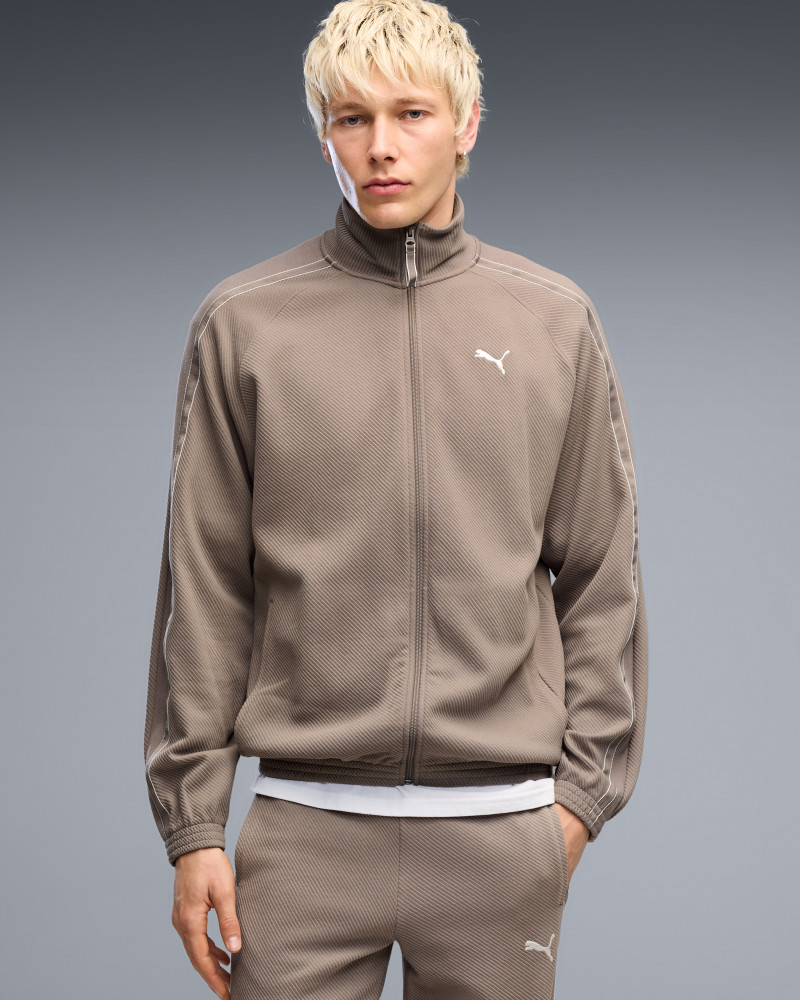 Sudadera de hombre Puma CLASS Relaxed Material Track Jacket beige 69429881