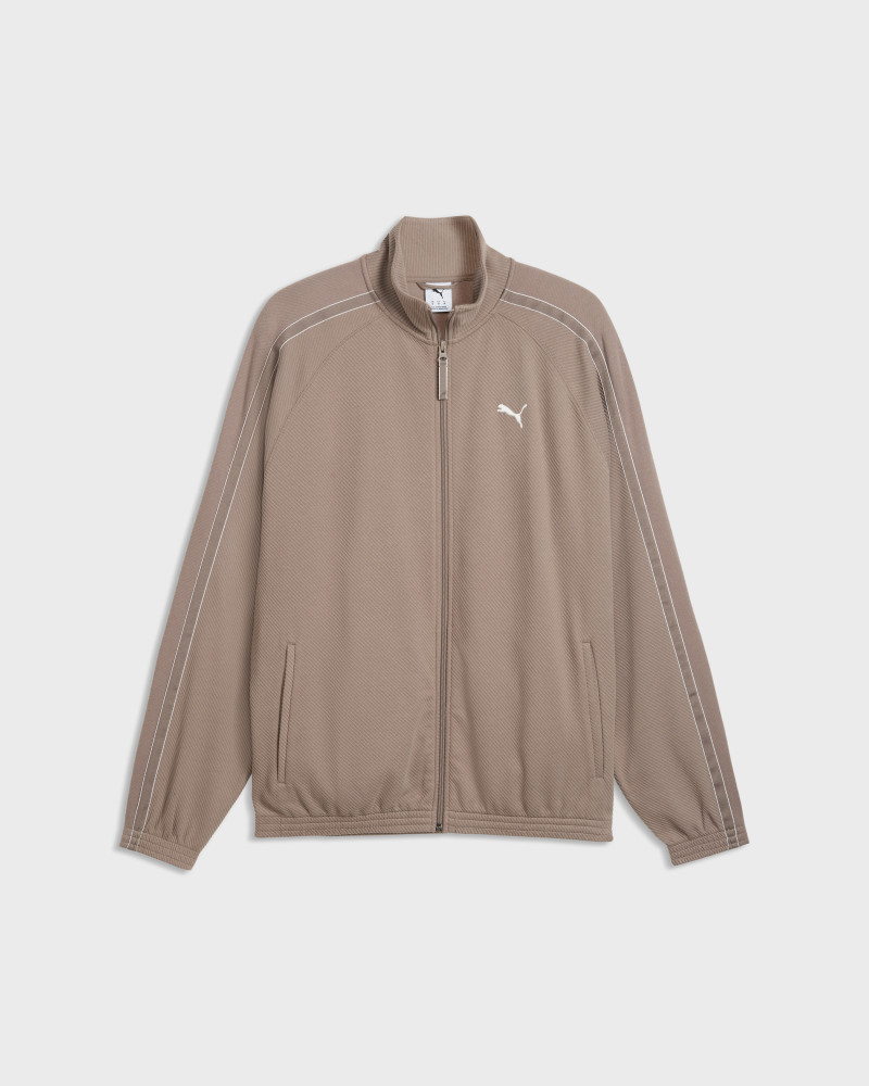 Sudadera de hombre Puma CLASS Relaxed Material Track Jacket beige 69429881