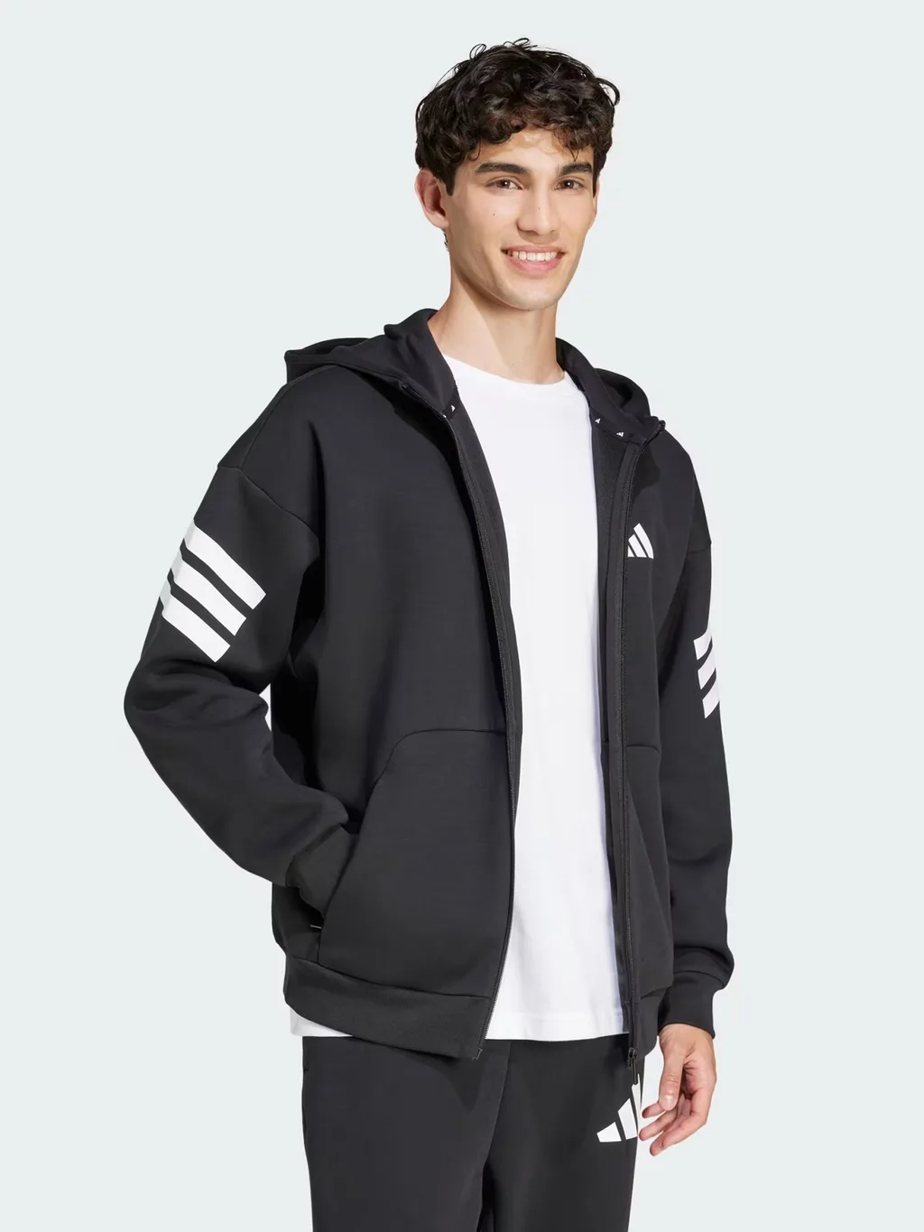 Adidas JD4827 Sudadera de Hombre M FI 3S FZ - 3