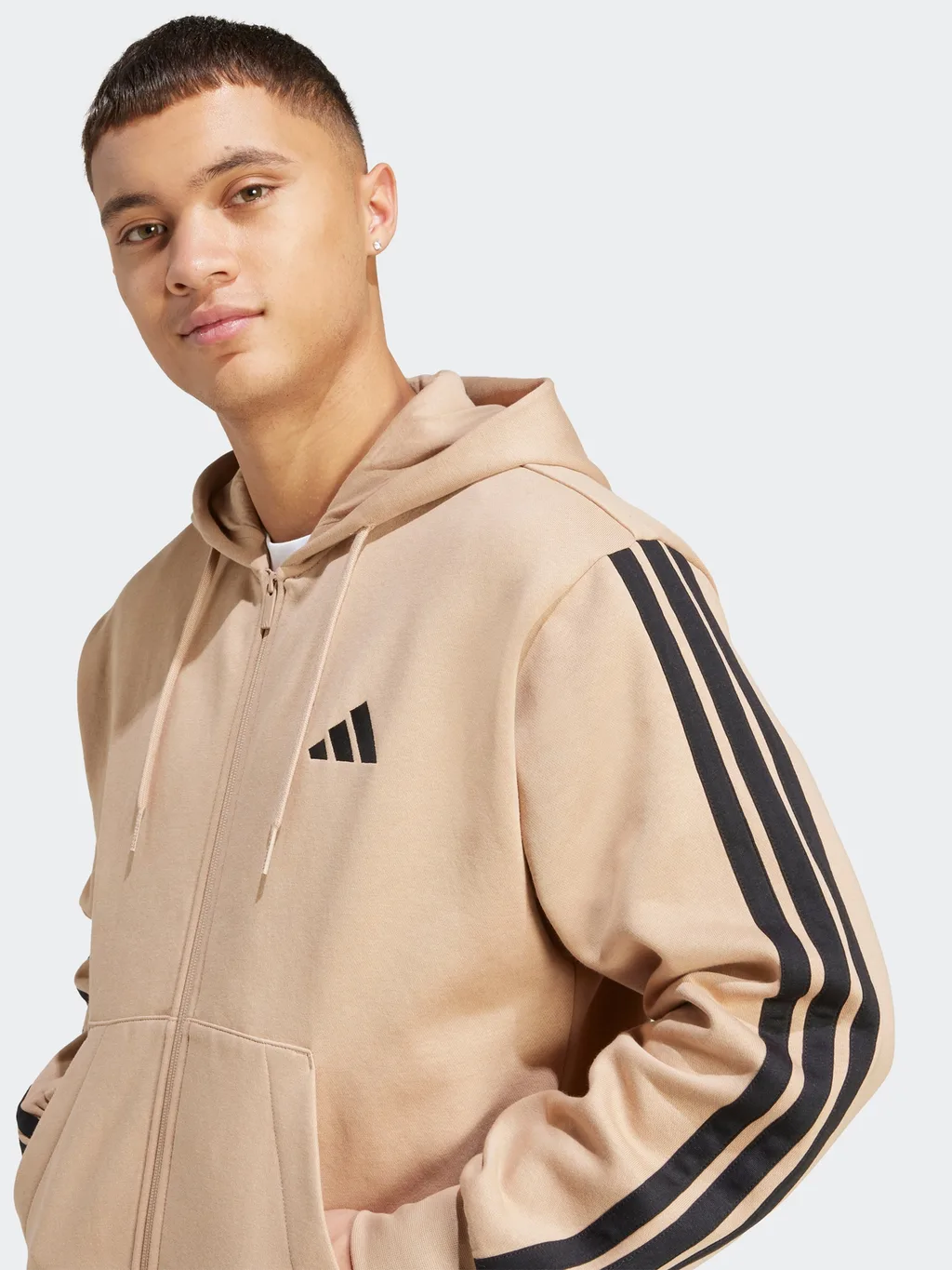 Adidas JX0745 Sudadera de Hombre M 3S FL FZ HD - 4