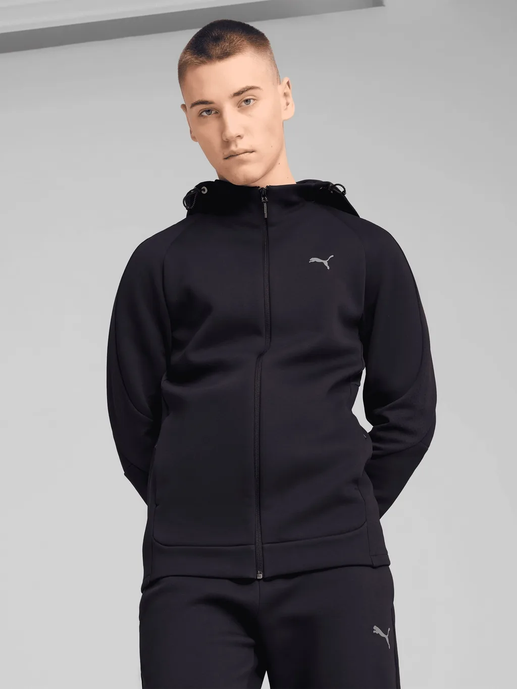 Puma 684613-16 Sudadera de Hombre EVOSTRIPE Full-Zip Hoodie DK - 1