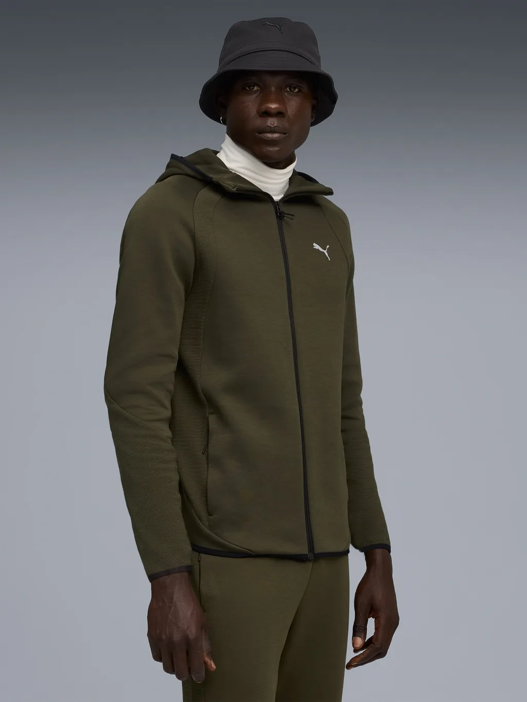 Puma 688231-70 Sudadera de hombre EVOSTRIPE FZ Hoodie DK - 1