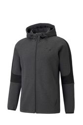 Sweatshirt Puma Men's EVOSTRIPE Core FZ Hoodie Dark Gray Heath 585812-07